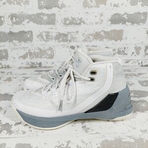 Under Armour Curry 3 Basketball Shoes White Gray Athleisure Sneakers H529